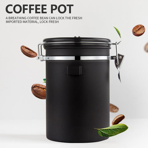 Image of Airtight Stainless Steel Coffee Canister