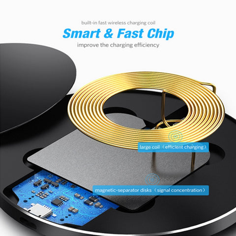 Image of Metal 20W Qi Wireless Charger Quick Charge 3.0 for Samsung S20 S9 S10 Note9 Fast Charging Pad for iPhone 12 X XS 11 XR 8 Airpods