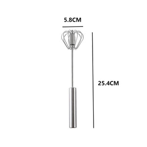 Stainless Steel Manual Self Turning Whisk