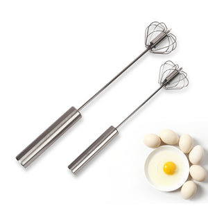 Stainless Steel Manual Self Turning Whisk