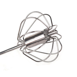 Stainless Steel Manual Self Turning Whisk