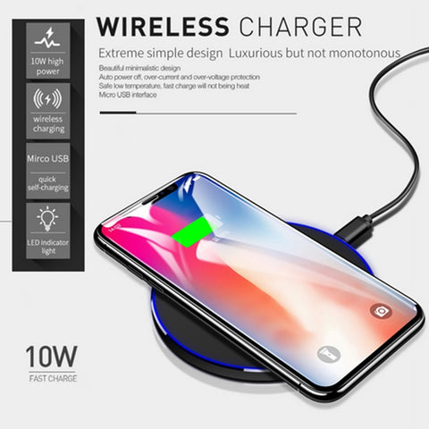 Image of Metal 20W Qi Wireless Charger Quick Charge 3.0 for Samsung S20 S9 S10 Note9 Fast Charging Pad for iPhone 12 X XS 11 XR 8 Airpods