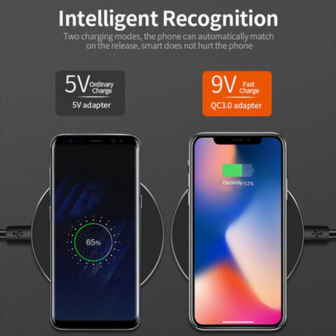 Image of Metal 20W Qi Wireless Charger Quick Charge 3.0 for Samsung S20 S9 S10 Note9 Fast Charging Pad for iPhone 12 X XS 11 XR 8 Airpods