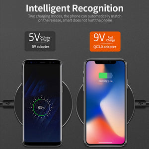 Metal 20W Qi Wireless Charger Quick Charge 3.0 for Samsung S20 S9 S10 Note9 Fast Charging Pad for iPhone 12 X XS 11 XR 8 Airpods