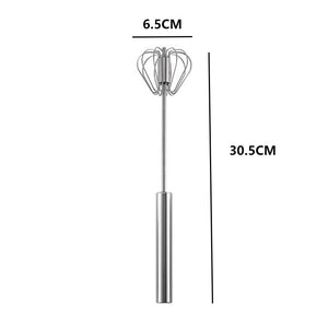 Stainless Steel Manual Self Turning Whisk