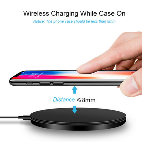 Image of Metal 20W Qi Wireless Charger Quick Charge 3.0 for Samsung S20 S9 S10 Note9 Fast Charging Pad for iPhone 12 X XS 11 XR 8 Airpods