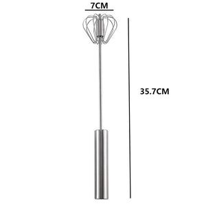 Stainless Steel Manual Self Turning Whisk