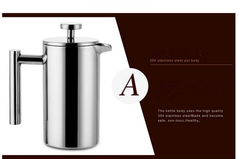 Image of Stainless steel french presses coffee pot