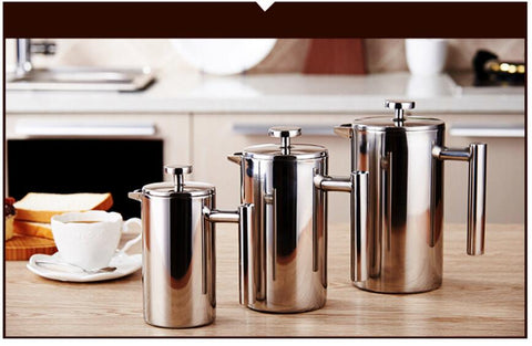 Image of Stainless steel french presses coffee pot