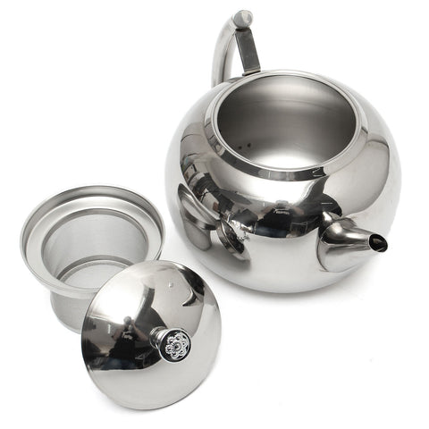 Image of Silver Kettle With Strainer