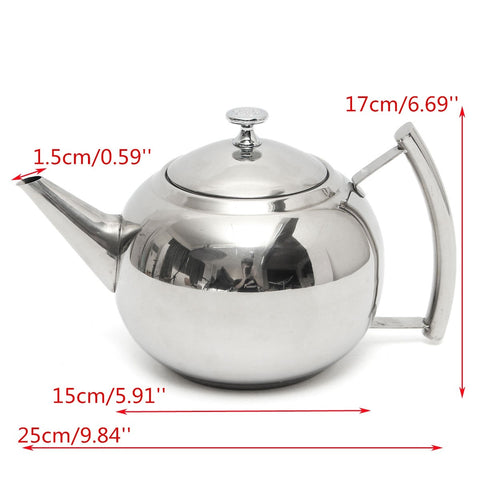 Image of Silver Kettle With Strainer