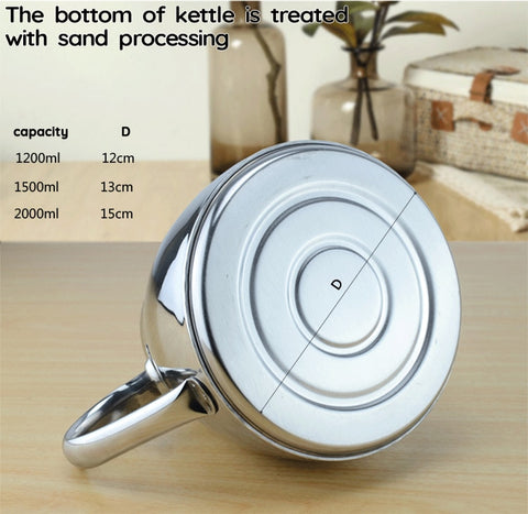 Image of Stainless steel tea pot with tea strainer