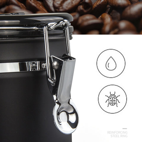 Image of Airtight Stainless Steel Coffee Canister