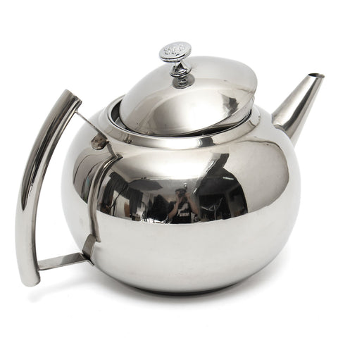 Image of Silver Kettle With Strainer