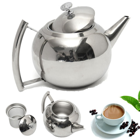 Image of Silver Kettle With Strainer